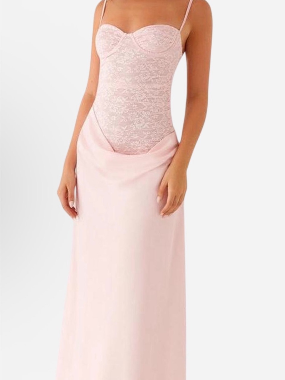Peppermayo Blush Lace Bodice Slip Dress